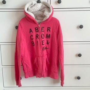 Abercrombie Kids pink hoodie.